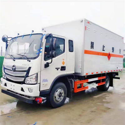 福田歐馬可國六排半危貨車 額載5噸防爆車 4米8貨箱危險品運(yùn)輸車